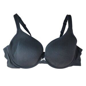 Cacique Boost Plunge Bra Black 44DD Underwire Adjustable Strap Seamless Cup